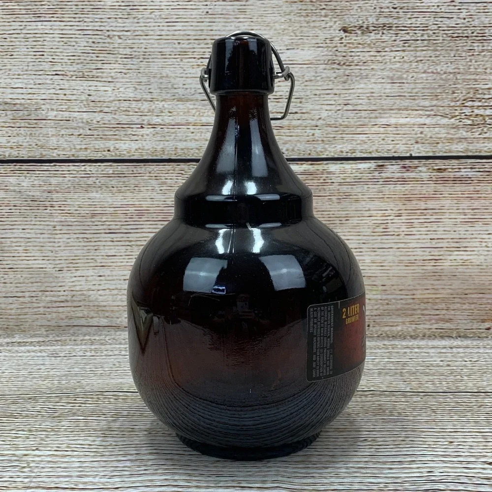 DuClaw Brewing Co. Amber Brown‎ Glass Growler 2 Liter Flip Top Beer Bottle EMPTY